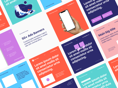 Ads Banners trending clean branding color palette presentations presentation customize collection sketch social media socialmedia mockups templates template ad facebook instagram post ads banners
